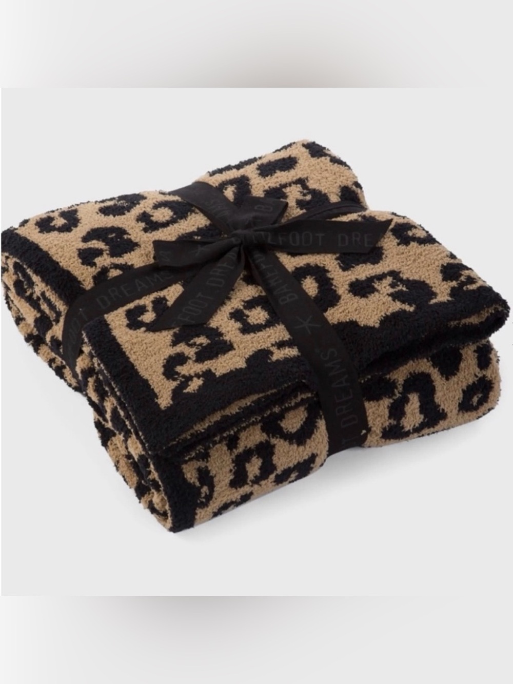 Barefoot Dreams CozyChic® Barefoot in the Wild® Throw,Camel/ Black, 54"X72”, NWT